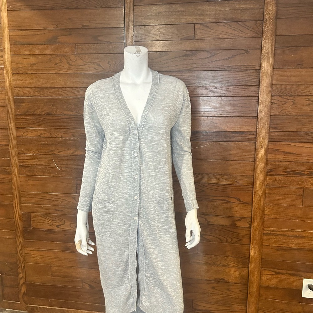 H&M. Stretch. Small. Gray Button-Up Cardigan